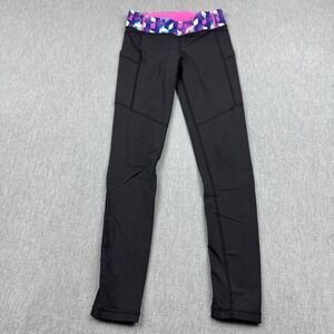 Ivivva by Lululemon Leggings Womens 10 Black Athletic 27" Yoga Gym Pants Running